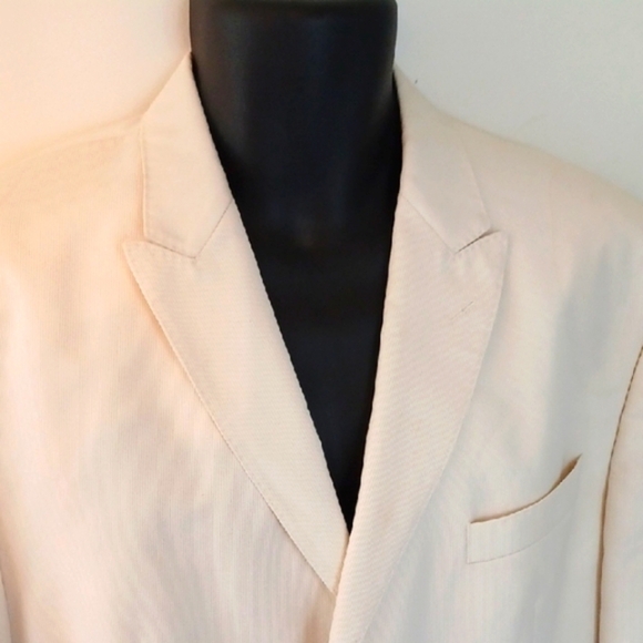 Sean John Cream Sport Coat Lightweight Tailored, 44R - Picture 3 of 9